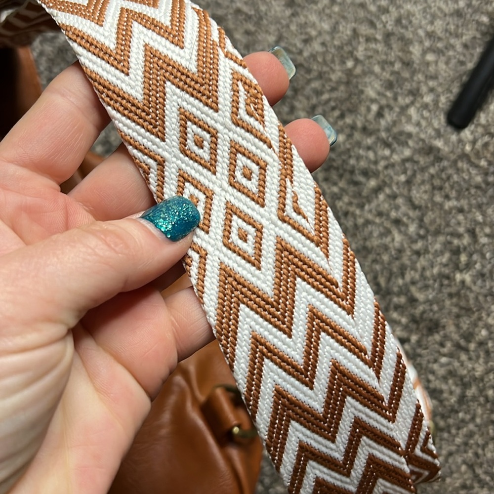 Brown leather mini backpack - Picture 5 of 5